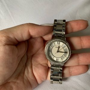 Fossil Watch Silver Rhinestone